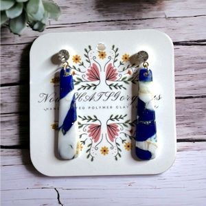 Polymer clay statement earrings